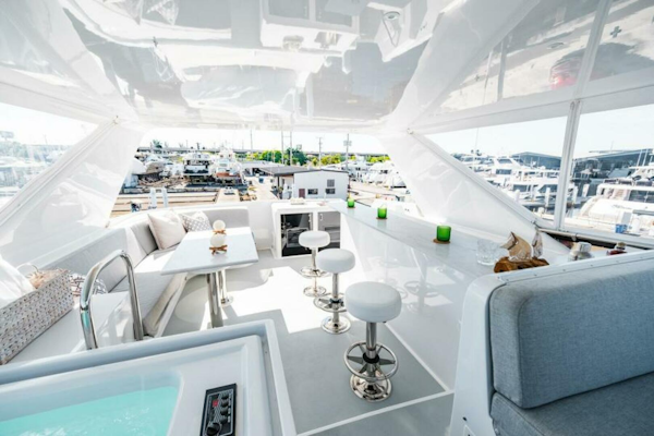 Hatteras-Flybridge Motor Yacht 1995-LONE STAR Ft. Lauderdale-Florida-United States-Flybridge Looking Aft  -5588729