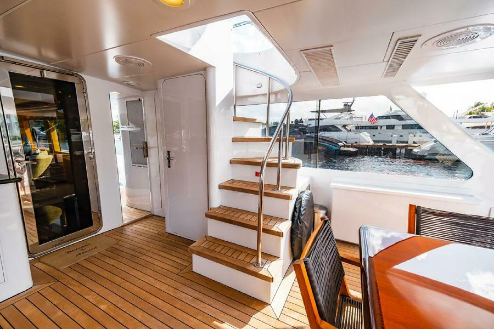 Hatteras-Flybridge Motor Yacht 1995-LONE STAR Ft. Lauderdale-Florida-United States-Boat Deck  and Engine Room Steps  -5588715 | Thumbnail