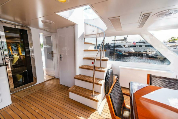 Hatteras-Flybridge Motor Yacht 1995-LONE STAR Ft. Lauderdale-Florida-United States-Boat Deck  and Engine Room Steps  -5588715