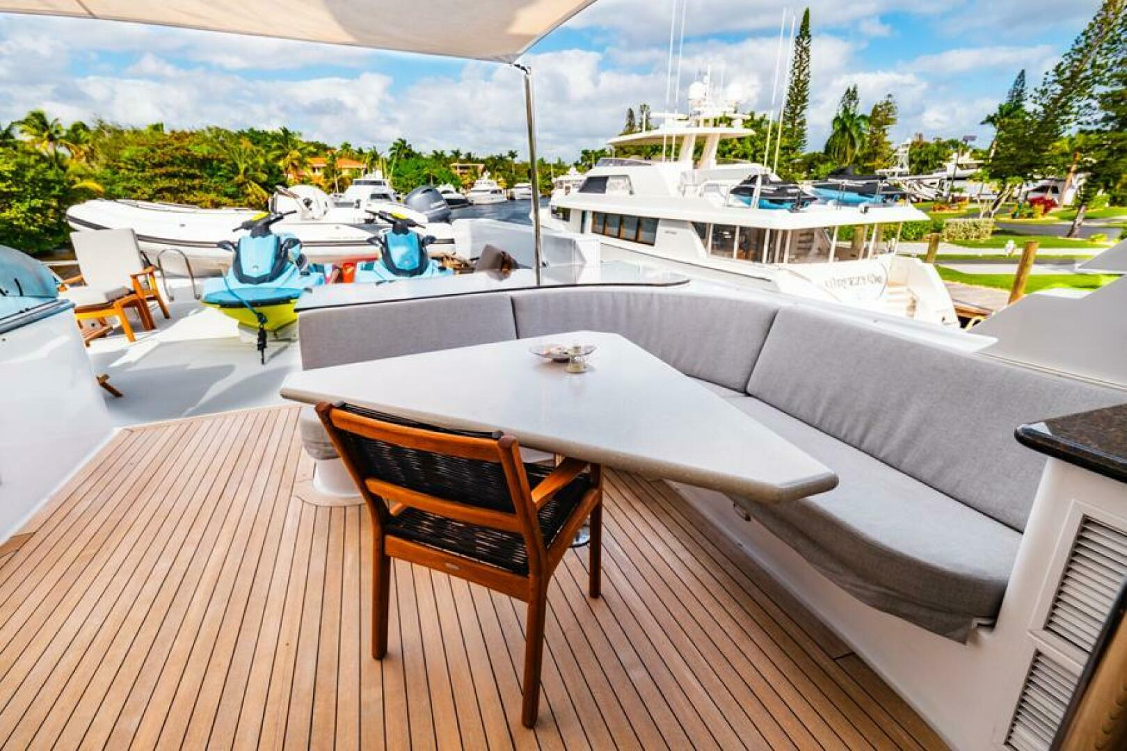 Hatteras-Flybridge Motor Yacht 1995-LONE STAR Ft. Lauderdale-Florida-United States-Bridge Deck Aft-5588721 | Thumbnail