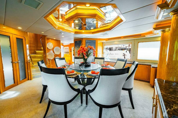 Hatteras-Flybridge Motor Yacht 1995-LONE STAR Ft. Lauderdale-Florida-United States-Dining Area-5588650
