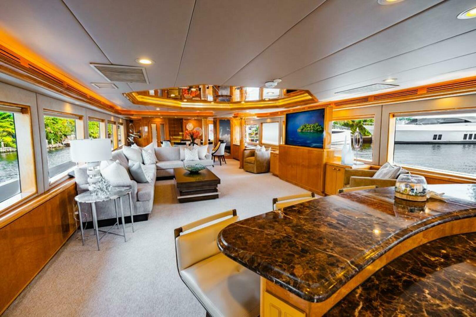 Hatteras-Flybridge Motor Yacht 1995-LONE STAR Ft. Lauderdale-Florida-United States-Salon Looking Forward-5588644 | Thumbnail