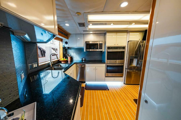 Hatteras-Flybridge Motor Yacht 1995-LONE STAR Ft. Lauderdale-Florida-United States-Galley Entrance-5588698
