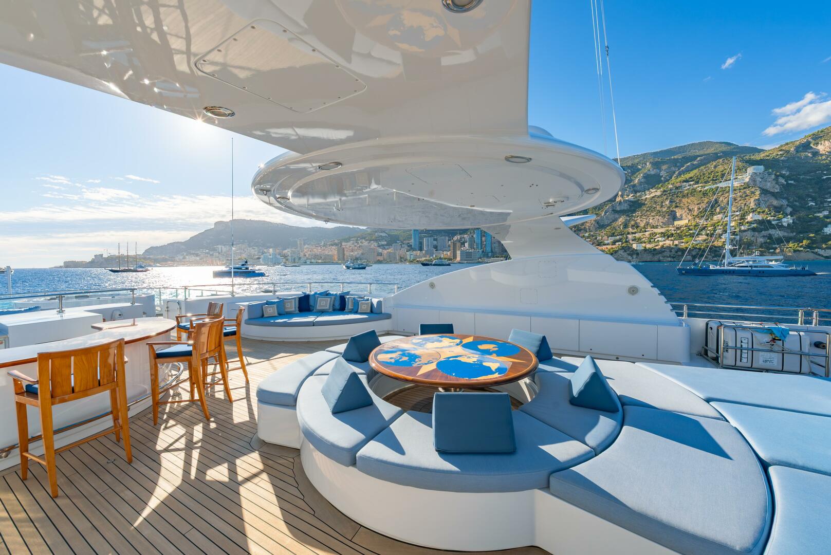 Timmerman-Custom Tri-Deck 2009-LATITUDE Viareggio-Italy-Sundeck With Table Deployed-5758211 | Thumbnail
