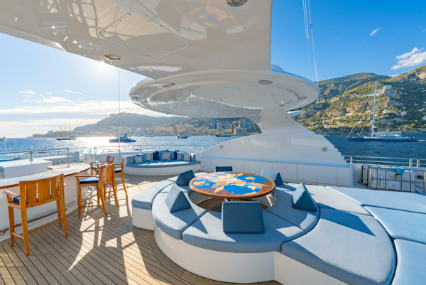 Timmerman-Custom Tri-Deck 2009-LATITUDE Viareggio-Italy-Sundeck With Table Deployed-5758211