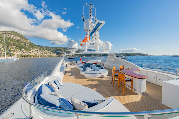 Timmerman-Custom Tri-Deck 2009-LATITUDE Viareggio-Italy-Sundeck Looking Aft Over Starboard Sunpad-5758206