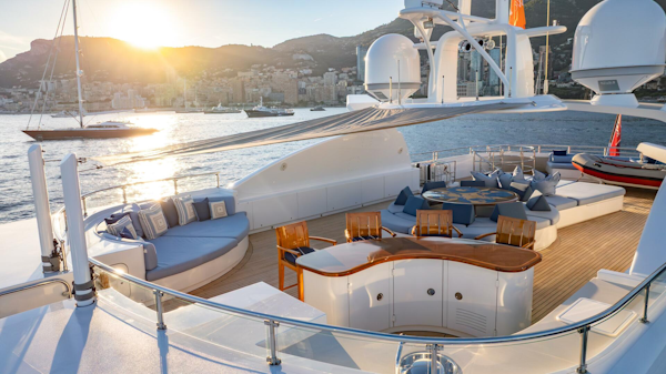 Timmerman-Custom Tri-Deck 2009-LATITUDE Viareggio-Italy-Sundeck Looking Aft Over The Bar-5758203