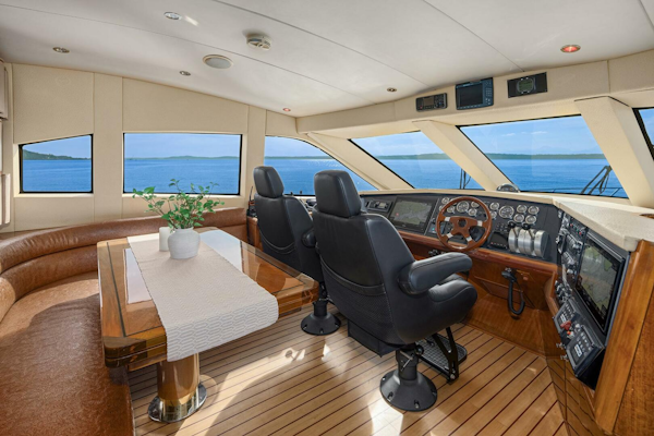 Hatteras-Cockpit Motoryacht 2001-BELLISSIMO Seattle-Washington-United States-Helm-5675068