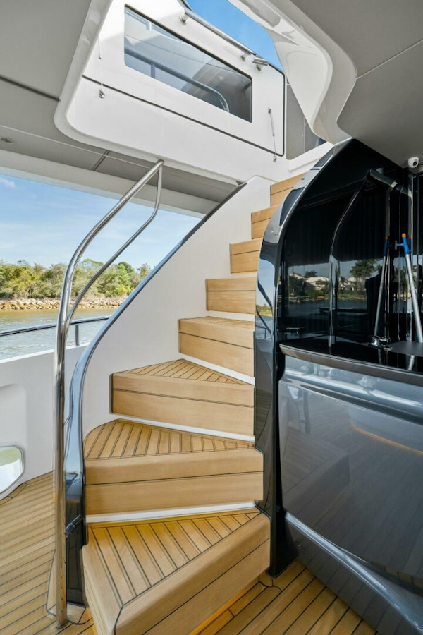 Princess-Y95 2025-Just Perfect Jupiter-Florida-United States-Princess Y95 JUST  PERFECT -Fly Bridge Stairs to Main Deck-5842023