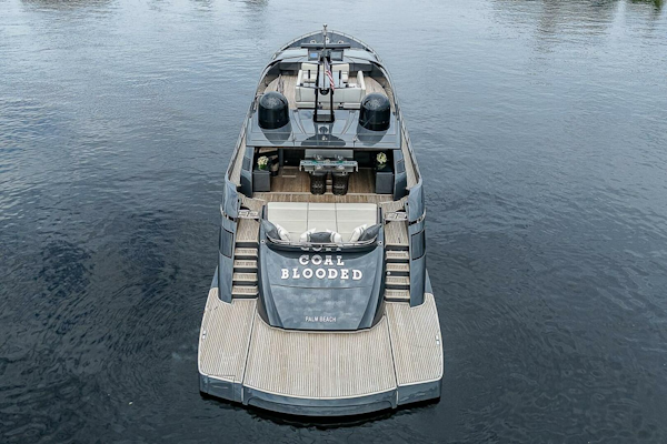 Pershing-Pershing 92 2014-COAL BLOODED  Fort Lauderdale-Florida-United States-Stern Profile -5754916