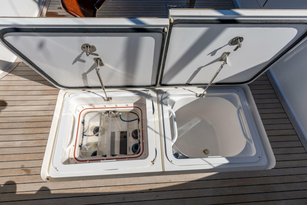 Viking-76 Convertible 2013-Reel Fire Orange Beach-Alabama-United States-2013 Viking 76 Convertible REEL FIRE Cockpit Storage-5783587