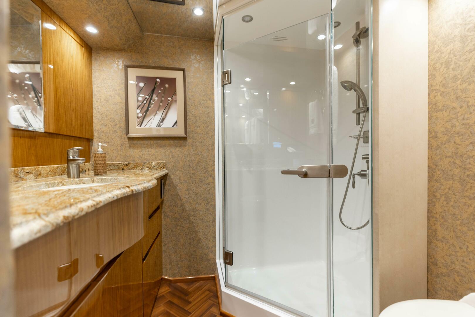 Viking-76 Convertible 2013-Reel Fire Orange Beach-Alabama-United States-2013 Viking 76 Convertible REEL FIRE Master Stateroom Head-5763711 | Thumbnail