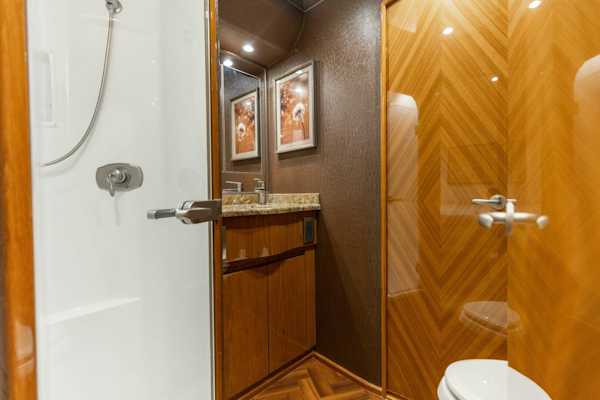 Viking-76 Convertible 2013-Reel Fire Orange Beach-Alabama-United States-2013 Viking 76 Convertible REEL FIRE Forward VIP Stateroom Head-5763686