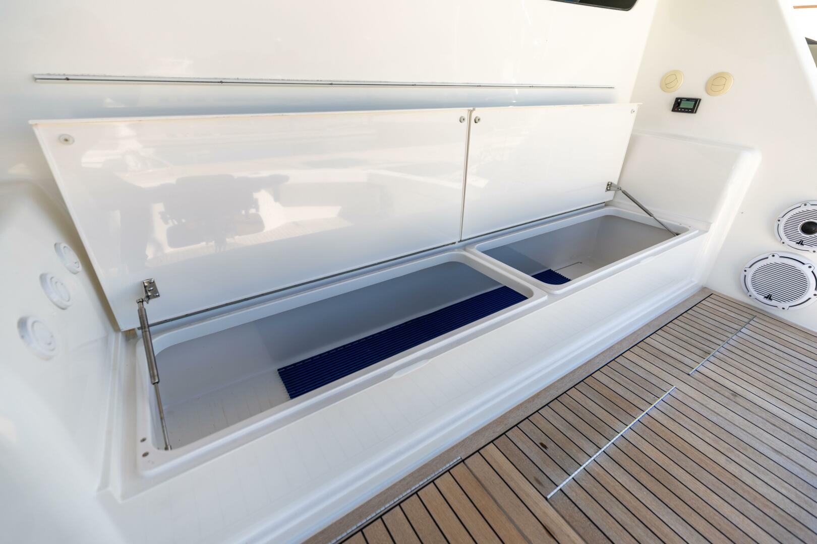 Viking-76 Convertible 2013-Reel Fire Orange Beach-Alabama-United States-2013 Viking 76 Convertible REEL FIRE Cockpit Storage-5783596 | Thumbnail