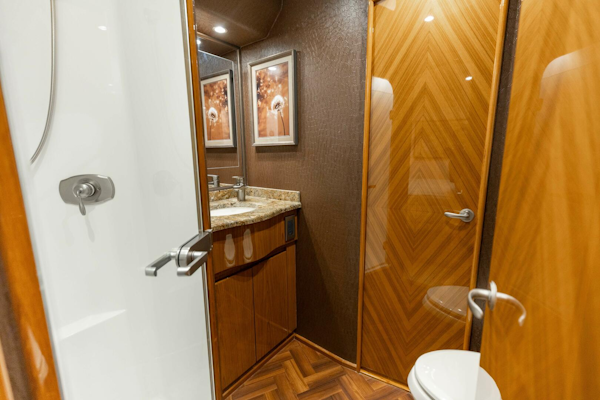 Viking-76 Convertible 2013-Reel Fire Orange Beach-Alabama-United States-2013 Viking 76 Convertible REEL FIRE Forward VIP Stateroom Head-5763688