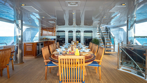 Christensen 2007-LADY JOY Nassau-Bahamas-Bridge Deck Aft Dining-5767629