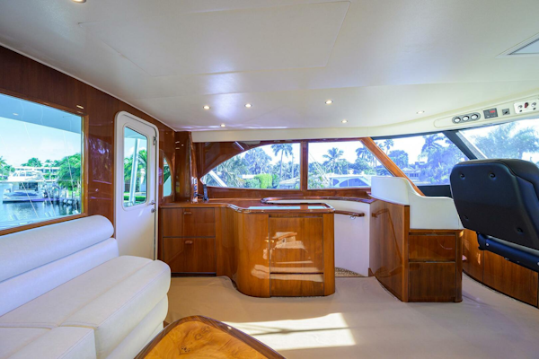 Viking-76 Enclosed Bridge 2014-OSH-IT Fort Lauderdale-Florida-United States-Helm Station Seating-5770913