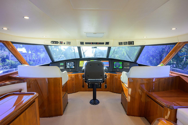 Viking-76 Enclosed Bridge 2014-OSH-IT Fort Lauderdale-Florida-United States-Helm Station -5770915