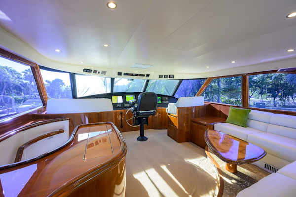 Viking-76 Enclosed Bridge 2014-OSH-IT Fort Lauderdale-Florida-United States-Helm Station-5770909