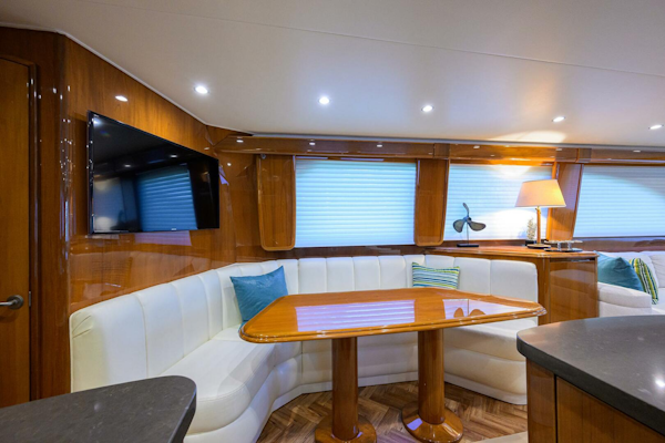 Viking-76 Enclosed Bridge 2014-OSH-IT Fort Lauderdale-Florida-United States-Dinette-5770877