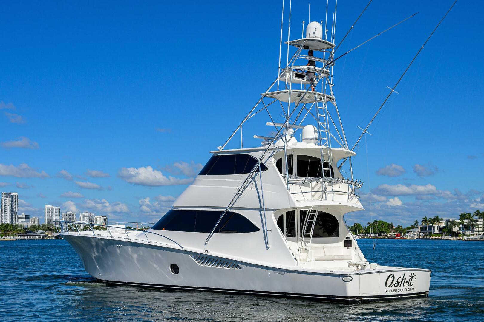 Viking-76 Enclosed Bridge 2014-OSH-IT Fort Lauderdale-Florida-United States-Port Aft Profile-5770868 | Thumbnail