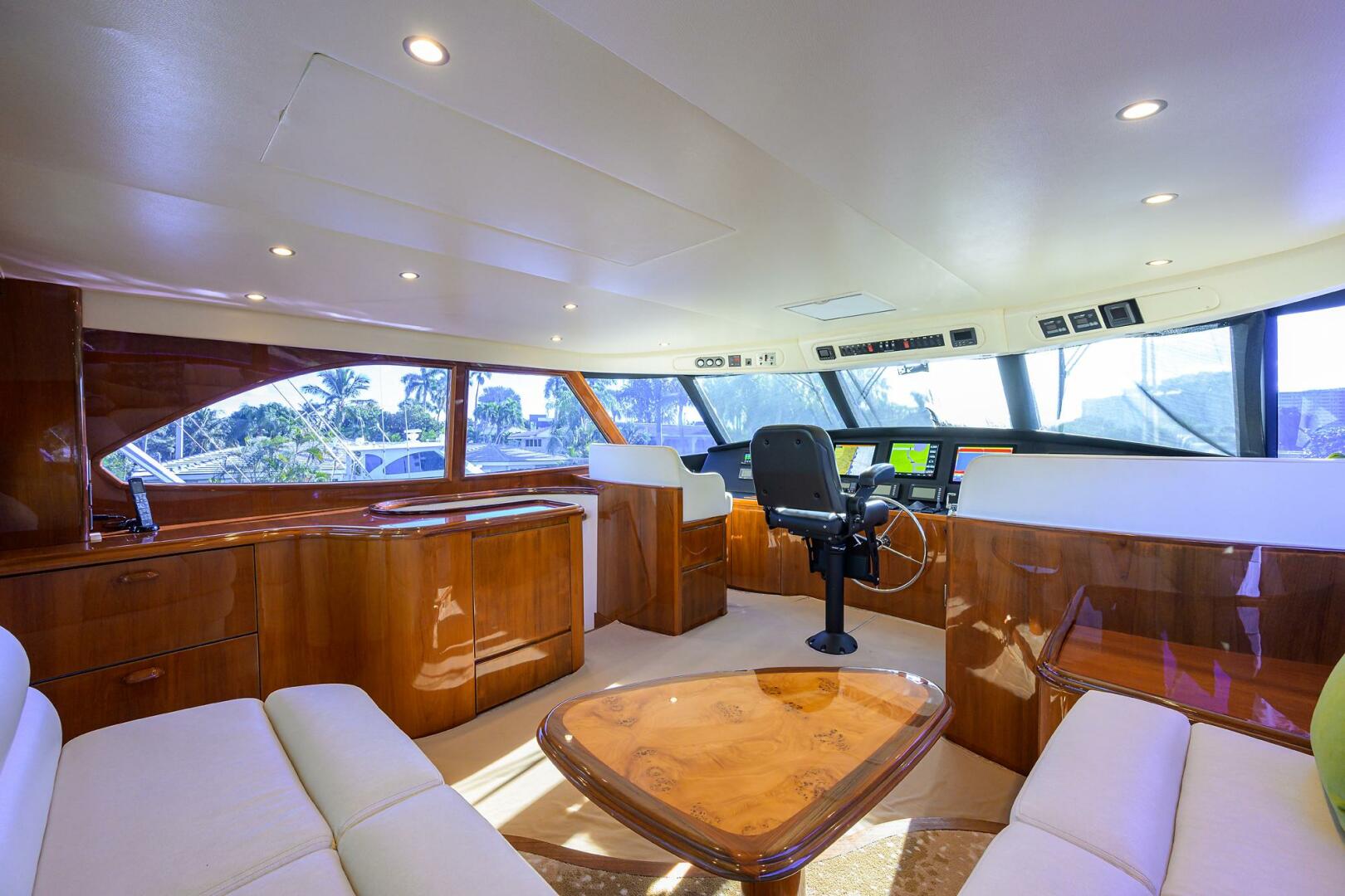 Viking-76 Enclosed Bridge 2014-OSH-IT Fort Lauderdale-Florida-United States-Helm Station Seating-5770912 | Thumbnail