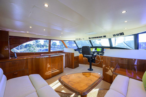 Viking-76 Enclosed Bridge 2014-OSH-IT Fort Lauderdale-Florida-United States-Helm Station Seating-5770912