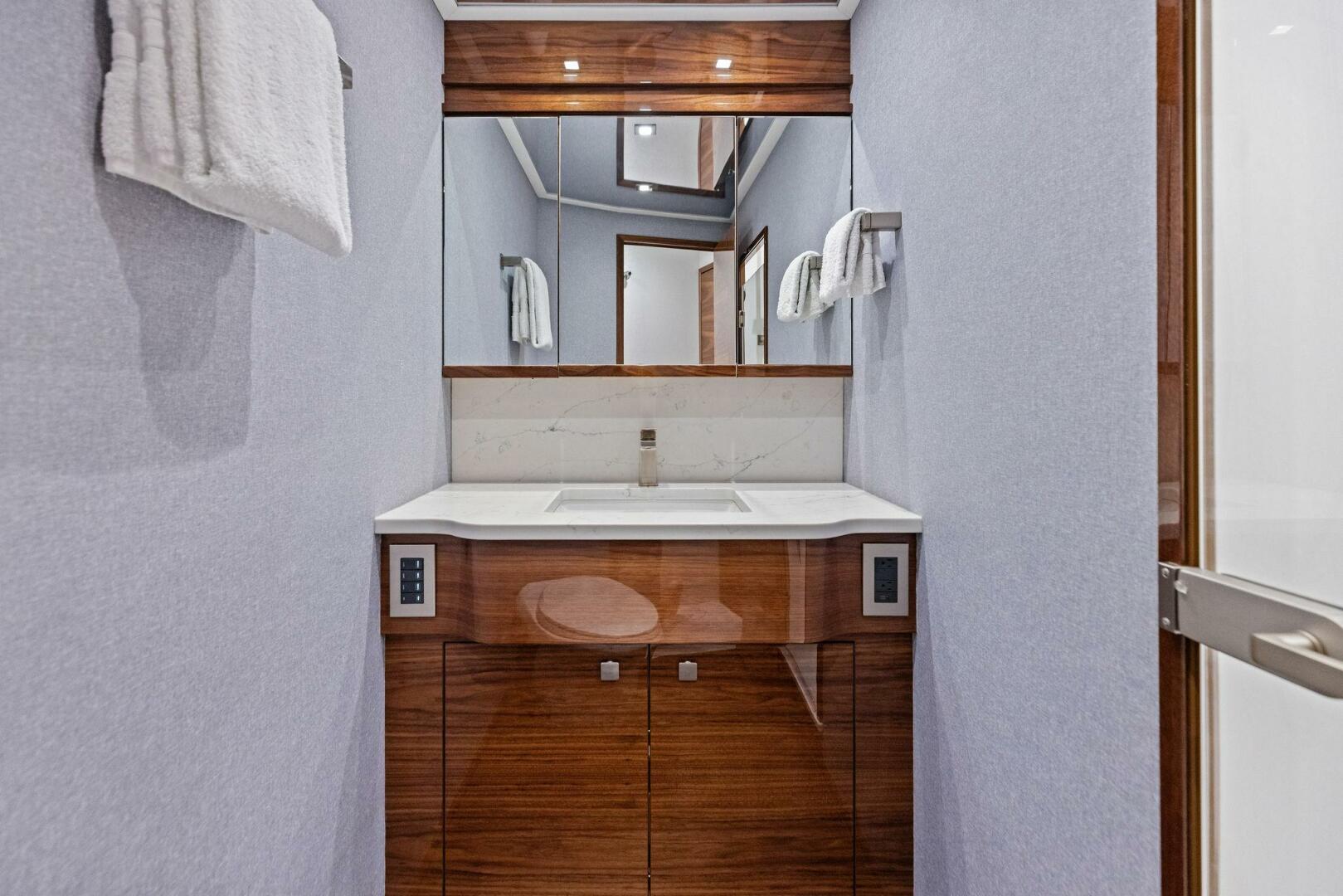 Viking-82 Convertible 2026-Team Harvey  Palm Beach-Florida-United States-2026 Viking 82 Convertible TEAM HARVEY I Forward Stateroom Head-5771046 | Thumbnail