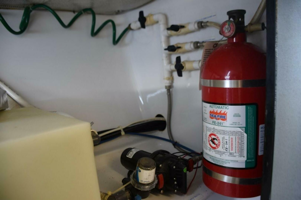 Custom Carolina-Dixon Boatworks Express 2008-OSPREY Stuart-Florida-United States-Engine Room Fire Suppression System And Fresh Water Pump-5806599