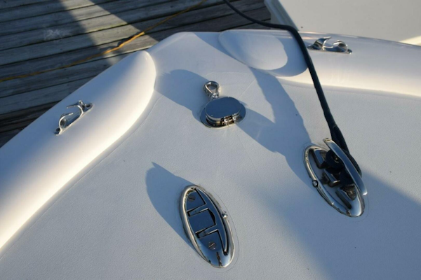 Custom Carolina-Dixon Boatworks Express 2008-OSPREY Stuart-Florida-United States-Bow And Midship Pop Up Cleats. Anchor Rode In Hawser   Anchor Stored Under Forward Bench Seat On Bridge Deck-5806569