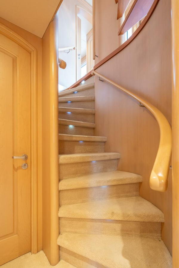 Christensen-Tri-Deck 1995-CHANSON Fort Lauderdale-Florida-United States-Stairway to Lower Deck-5837845