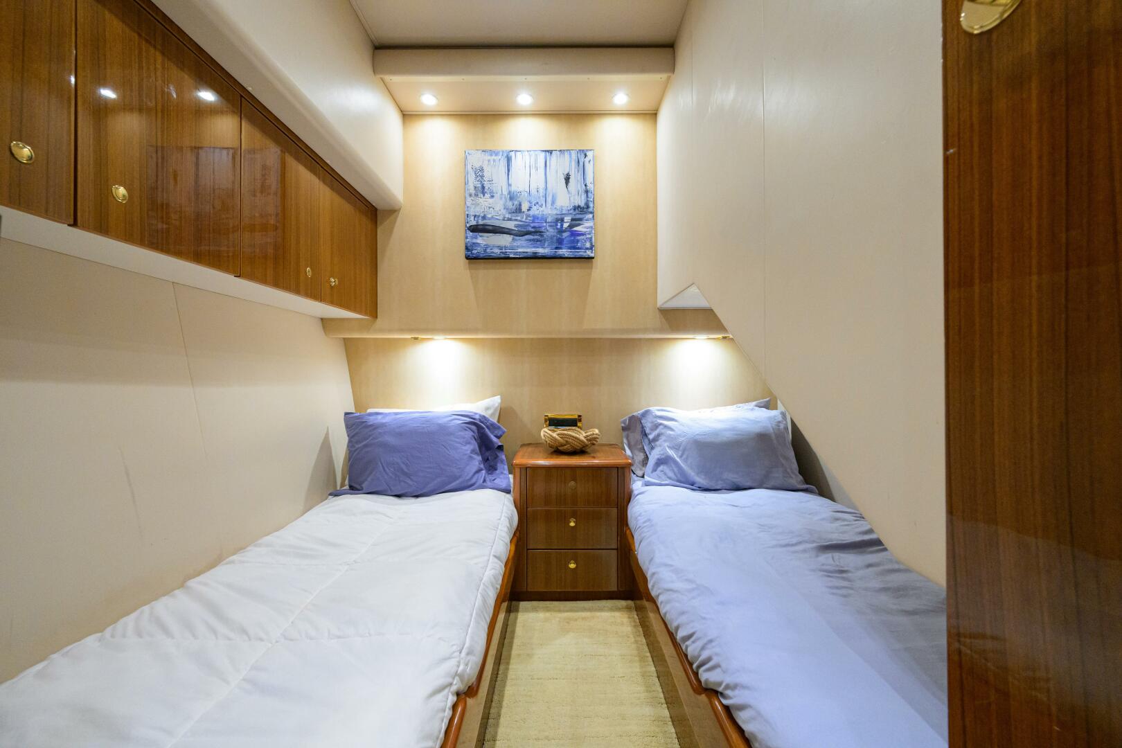 Viking-64 Convertible 2007-1/2 BARREL Jupiter-Florida-United States-Aft Guest Stateroom To Starboard Side, Twin Berths-5817871 | Thumbnail