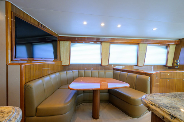 Viking-64 Convertible 2007-1/2 BARREL Jupiter-Florida-United States-U Shaped Dinette With Teak Table-5817857