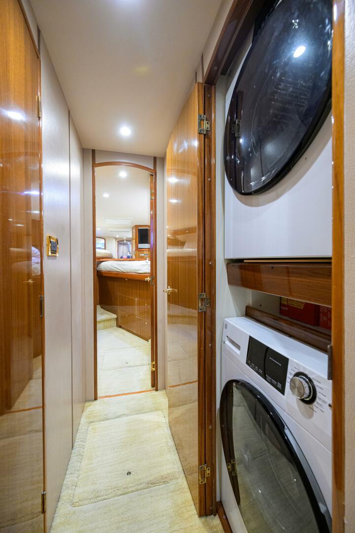 Viking-64 Convertible 2007-1/2 BARREL Jupiter-Florida-United States-Washer And Dryer In Companionway Closet-5817870 | Thumbnail