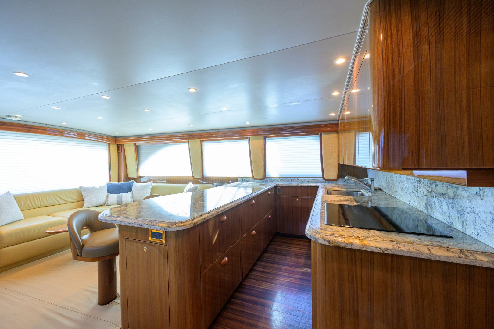 Viking-64 Convertible 2007-1/2 BARREL Jupiter-Florida-United States-Galley With Rosewood Laminate Flooring And SubZero Drawers-5817860 | Thumbnail