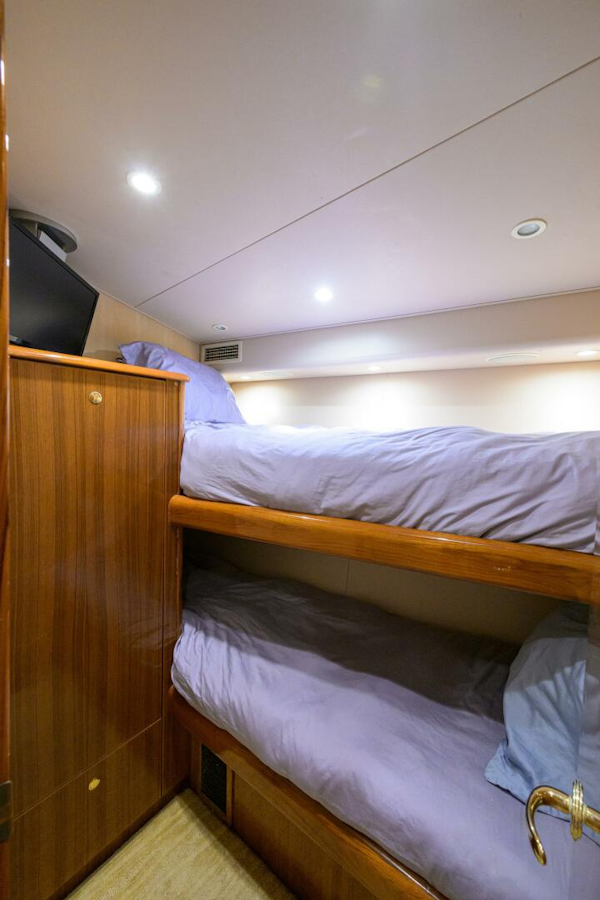 Viking-64 Convertible 2007-1/2 BARREL Jupiter-Florida-United States-Forward Starboard Guest SR With TV And Hanging Locker-5817868