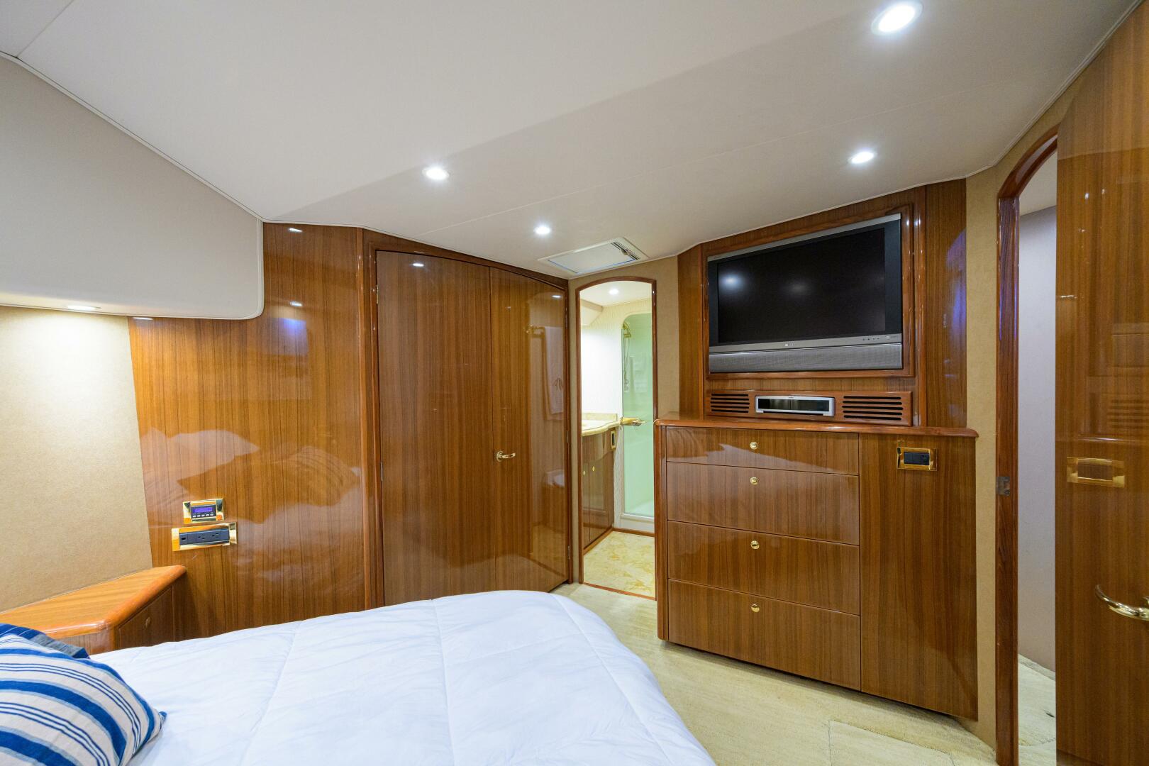 Viking-64 Convertible 2007-1/2 BARREL Jupiter-Florida-United States-Master Stateroom Door To Head Past Closet Door-5817863 | Thumbnail