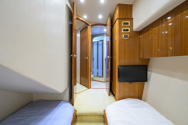Viking-64 Convertible 2007-1/2 BARREL Jupiter-Florida-United States-Aft Guest Sr View To Private Entry Door To Guest Head-5817872