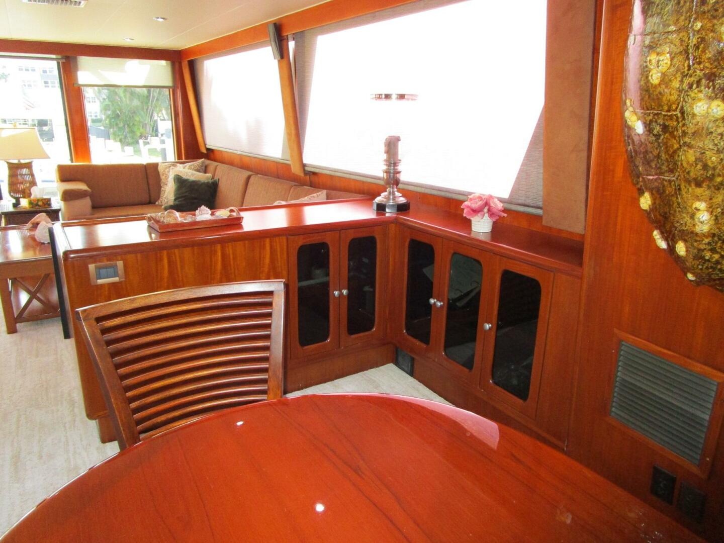 Viking-Cockpit Motor Yacht 1990-LUCKY STARS  Fort Lauderdale-Florida-United States-Dining Area Storage-5864529 | Thumbnail