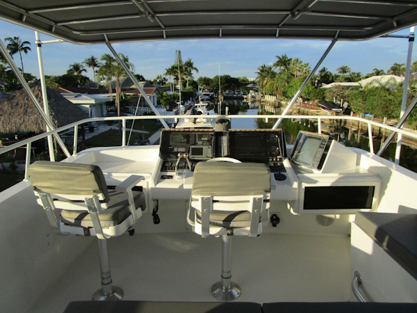 Viking-Cockpit Motor Yacht 1990-LUCKY STARS  Fort Lauderdale-Florida-United States-Helm Area-5864573
