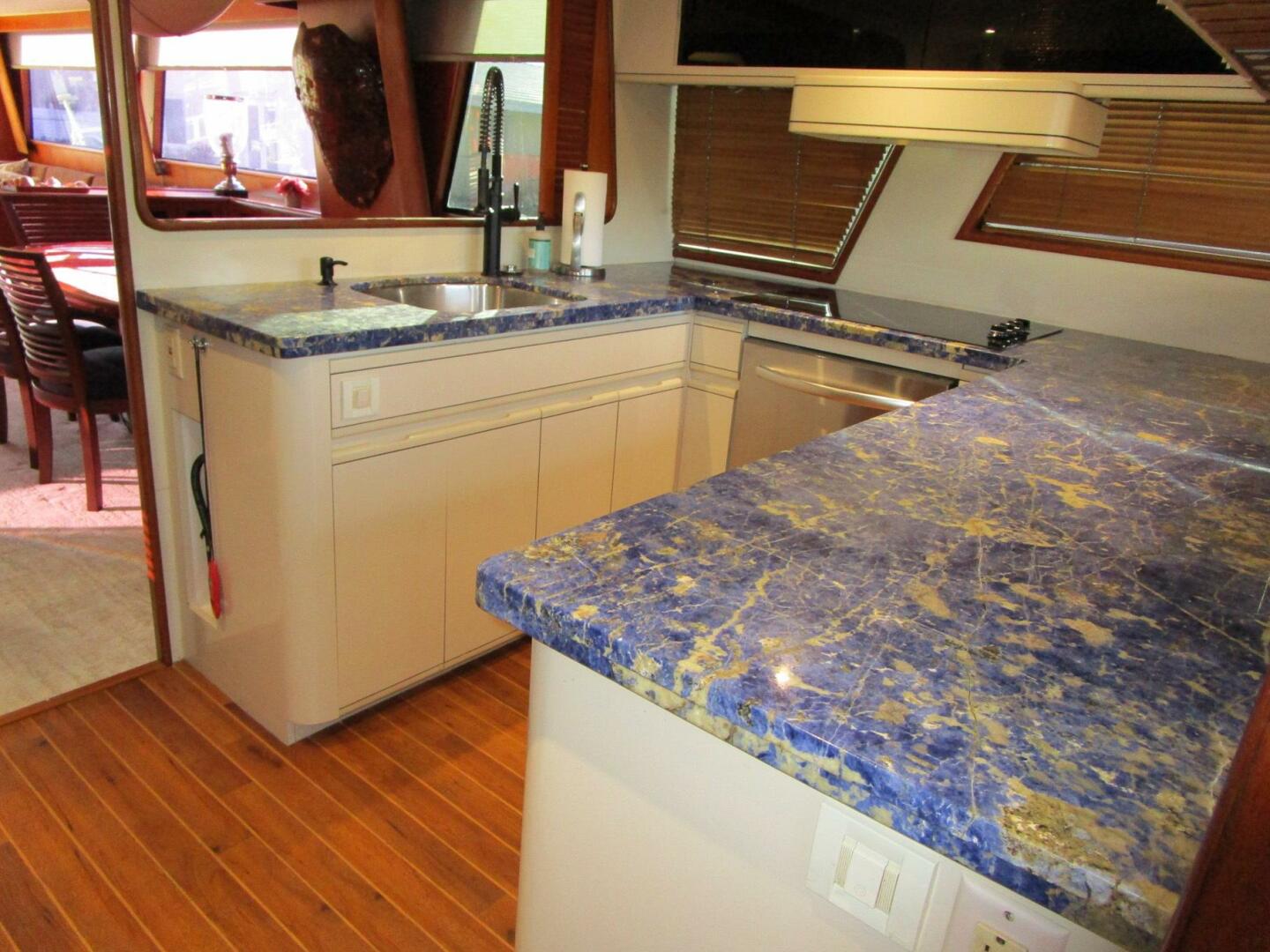 Viking-Cockpit Motor Yacht 1990-LUCKY STARS  Fort Lauderdale-Florida-United States-Galley Looking Aft-5864524 | Thumbnail