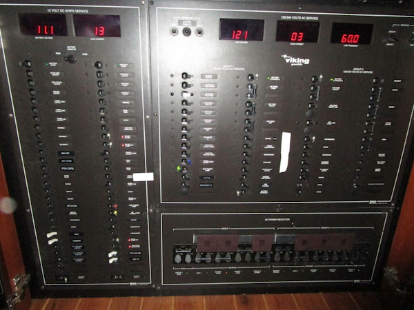 Viking-Cockpit Motor Yacht 1990-LUCKY STARS  Fort Lauderdale-Florida-United States-Pilothouse Electrical Panel-5864523