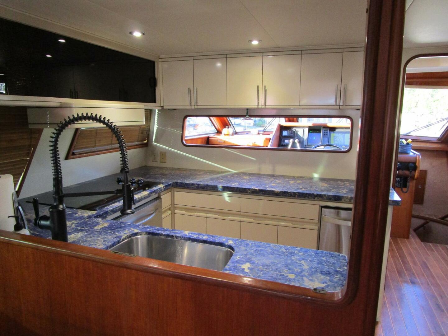 Viking-Cockpit Motor Yacht 1990-LUCKY STARS  Fort Lauderdale-Florida-United States-Galley Looking Forward-5864527 | Thumbnail