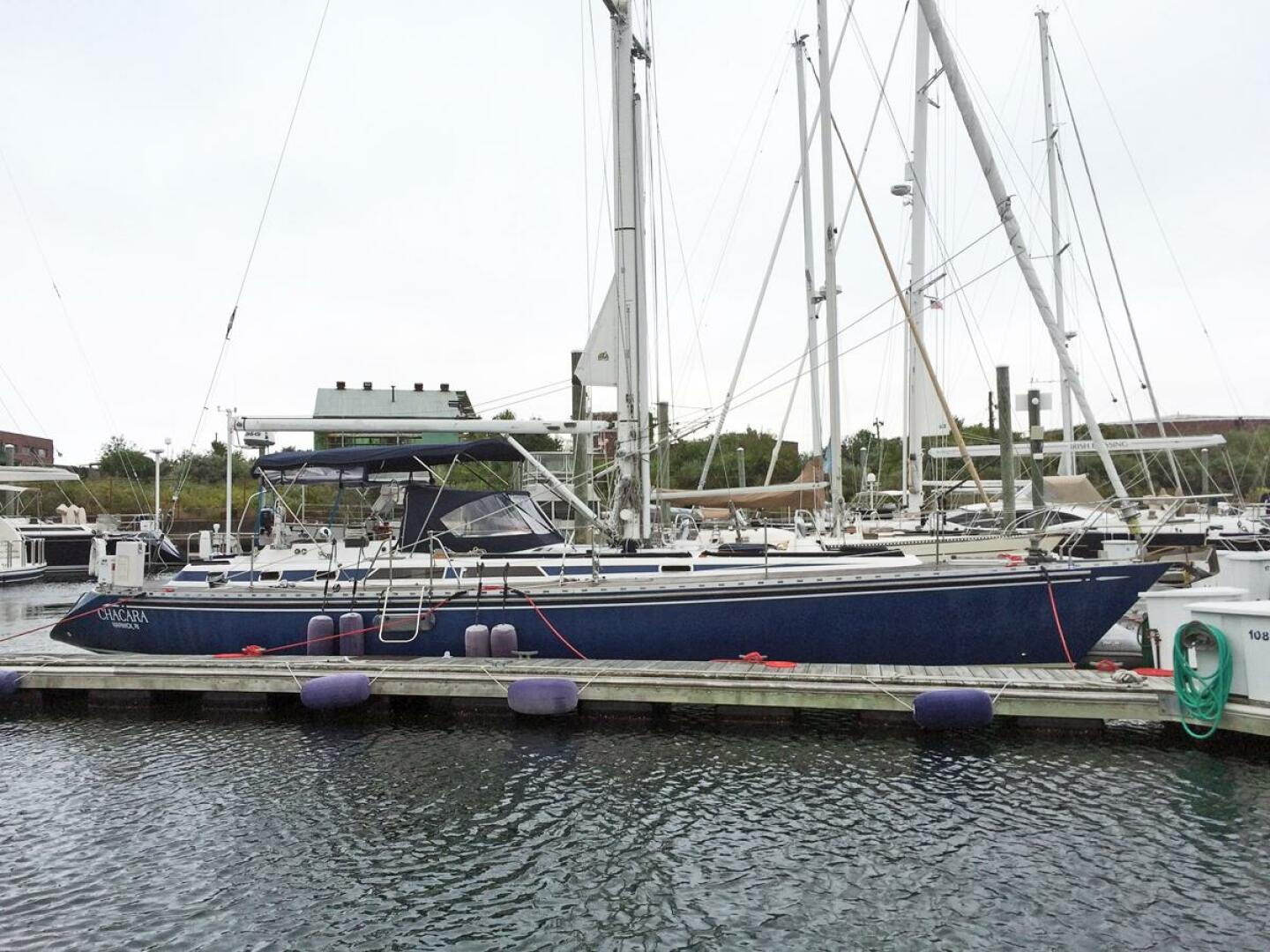 Hylas-51 1992-CHACARA Portsmouth-Rhode Island-United States-Stbd Profile on Dock-5835343 | Thumbnail