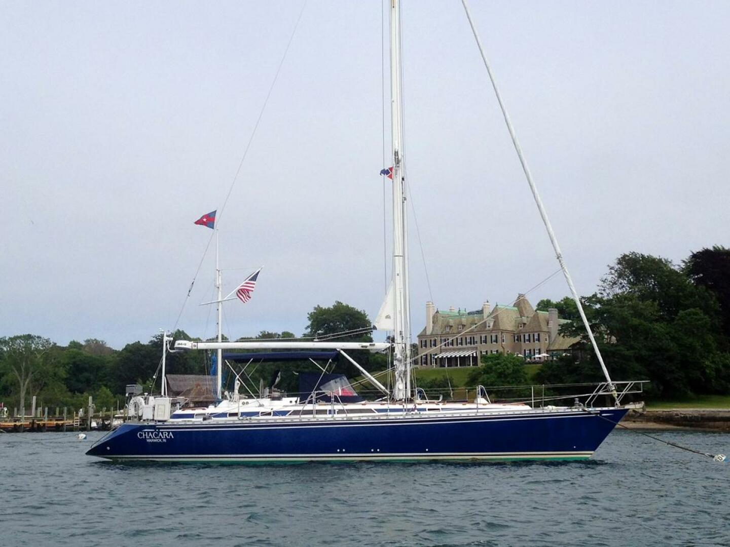 Hylas-51 1992-CHACARA Portsmouth-Rhode Island-United States-Stbd Profile on Mooring-5835332 | Thumbnail
