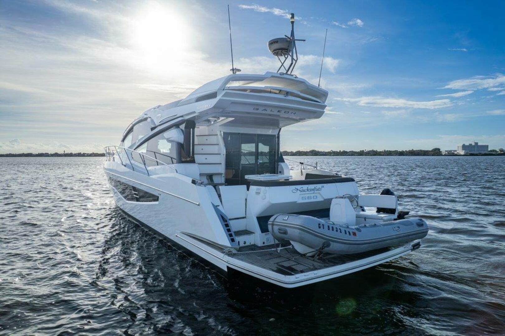 Galeon-560 Sky 2017-Nuckingfuts III Stuart-Florida-United States-Galeon 58 560 Sky Nuckingfuts Stern Profile -5837683 | Thumbnail