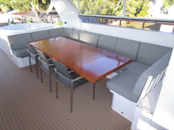 Hargrave-FB with Hardtop 2016-SEASEID Fort Lauderdale-Florida-United States-Flybridge Dining 2-5861756
