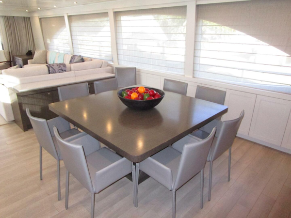 Hargrave-FB with Hardtop 2016-SEASEID Fort Lauderdale-Florida-United States-Dining Area Looking Aft-5861710