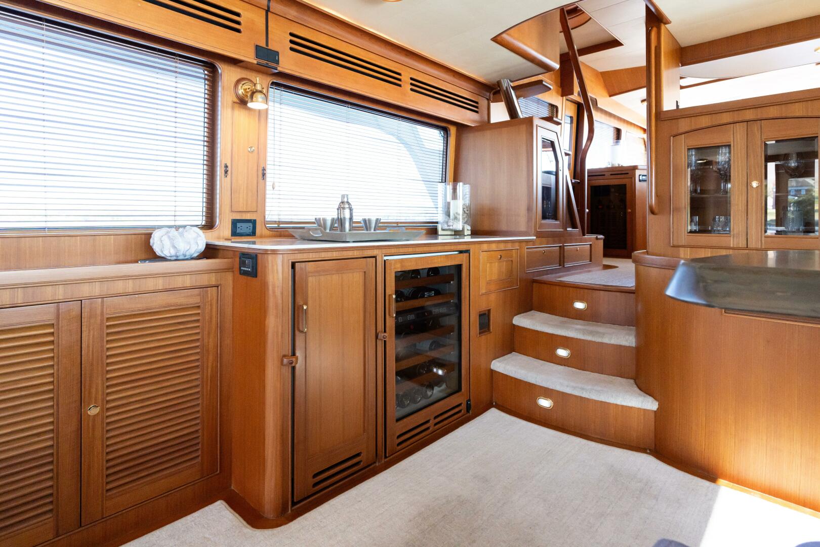 Marlow-72 E-CB 2007-GRIFFIN Annapolis-Maryland-United States-Marlow 72 GRIFFIN  Salon Stairs to Galley/Dining-5879113 | Thumbnail