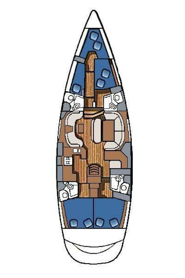 Jeanneau-Sun Odyssey 54DS 2008-Dan Marco IV Oranjestad-Aruba-54 Jeanneau Layout-5927839